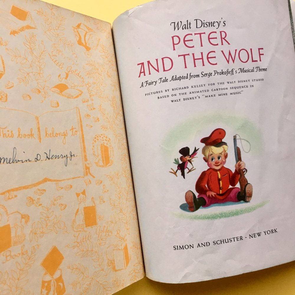 Photo of the Little Golden Book "Walt Disney's Peter and the Wolf"
