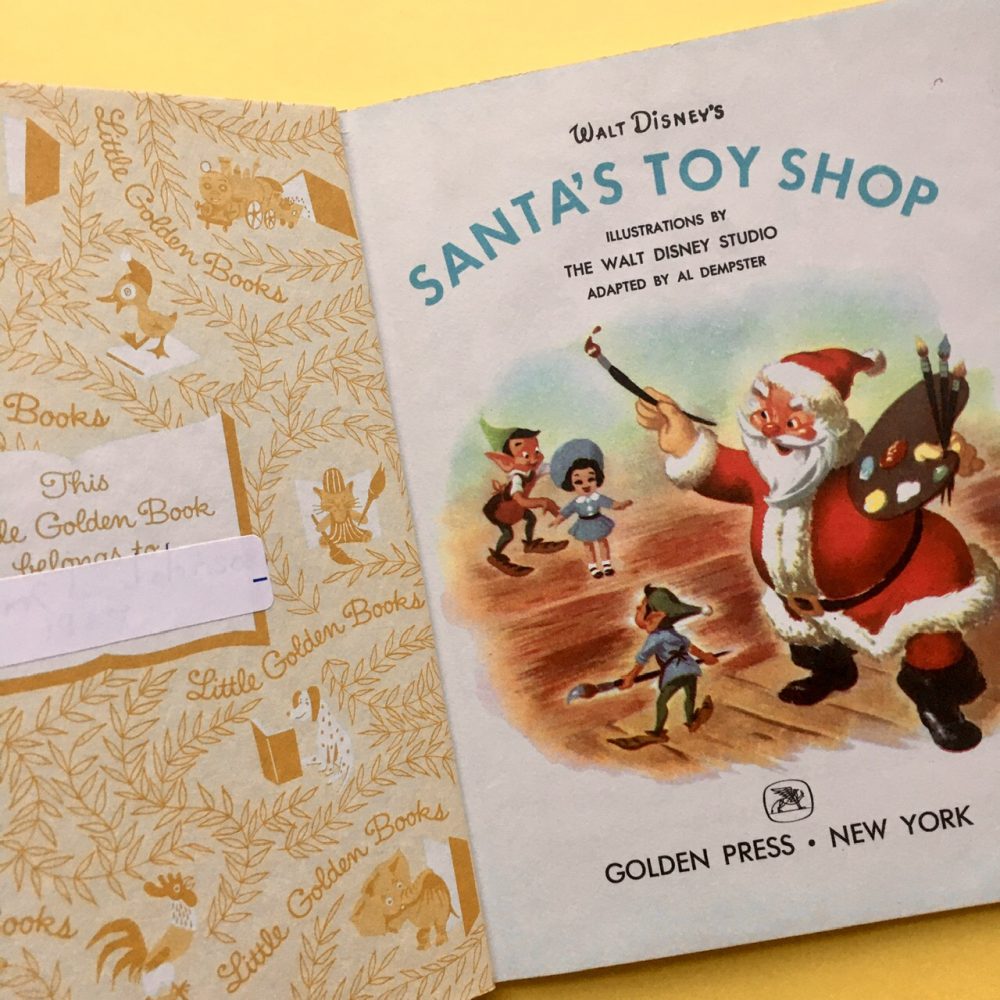 Photo of the Little Golden Book "Walt Disney's Santa's Toy Shop"