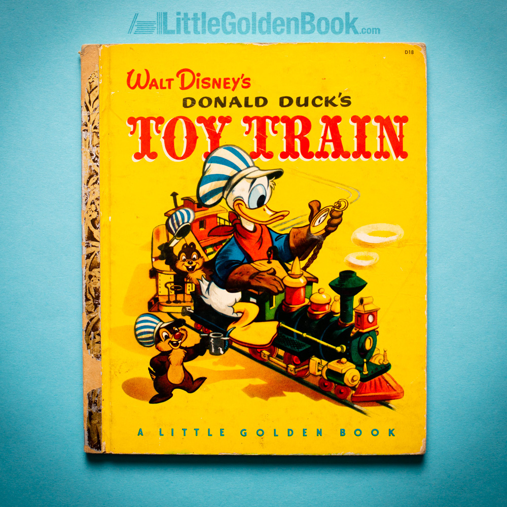 Photo of the Little Golden Book "Walt Disney's Donald Duck's Toy Train"