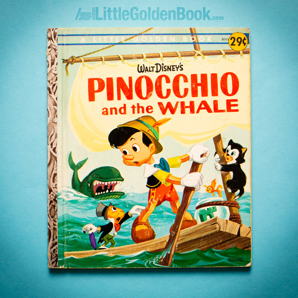 Photo of the Little Golden Book "Walt Disney's Pinocchio and the Whale"
