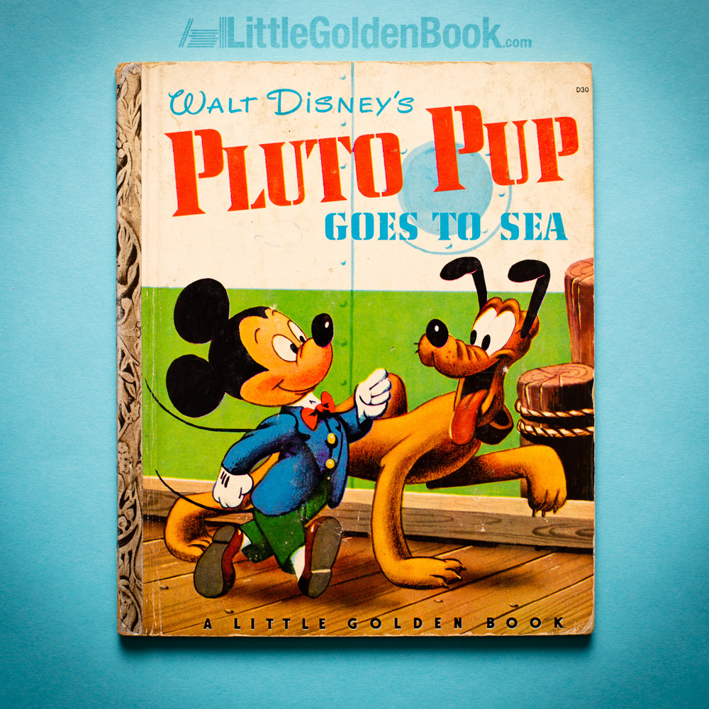 Photo of the Little Golden Book "Walt Disney's Pluto Pup Goes to Sea"