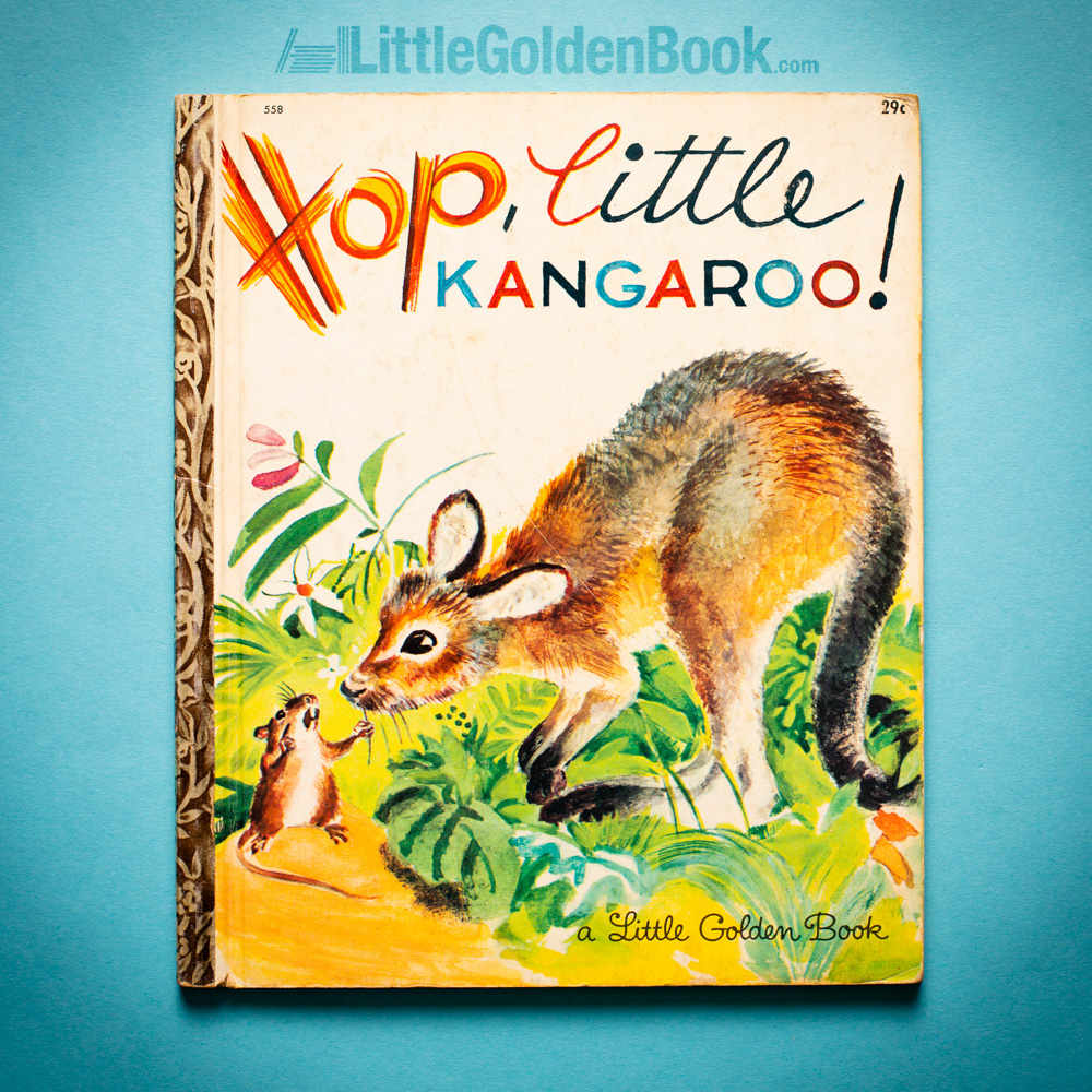 Photo of the Little Golden Book "Hop, Little Kangaroo!"