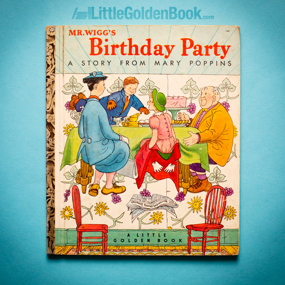 Photo of the vintage Little Golden Book "Mary Poppins: Mr. Wigg's Birthday Party"