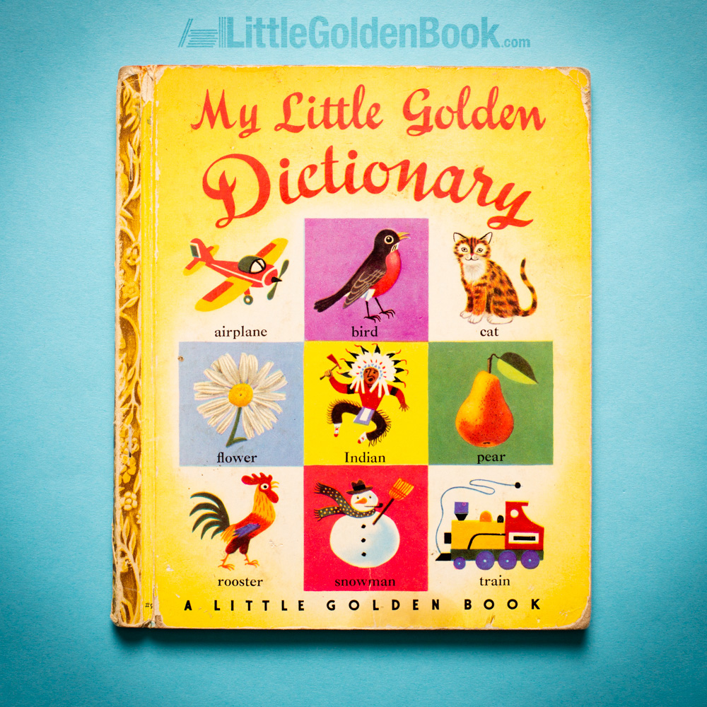 Photo of the vintage Little Golden Book "My Little Golden Dictionary"