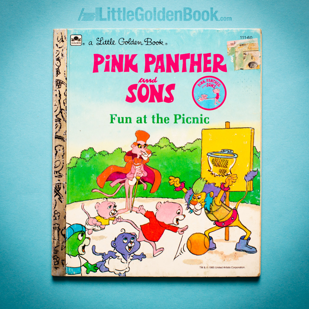 Photo of the vintage Little Golden Book "Pink Panther and Sons: Fun at the Picnic"