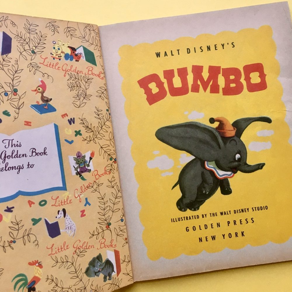 Photo of the Little Golden Book "Walt Disney's Dumbo"