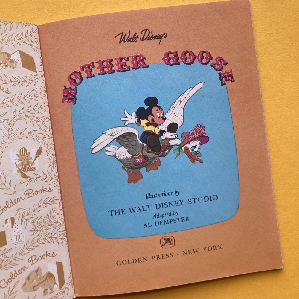 Photo of the Little Golden Book "Walt Disney's Mother Goose"