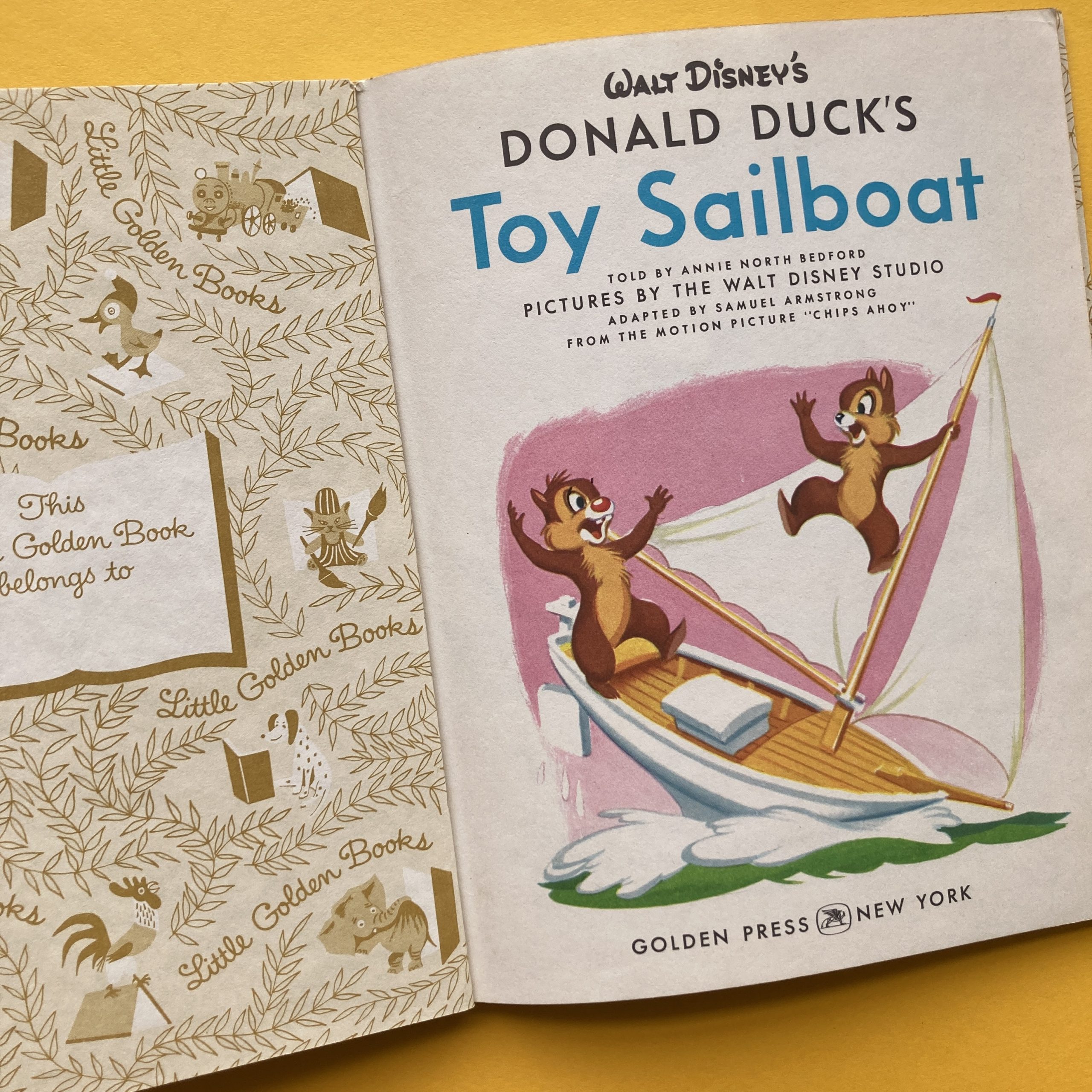 donald duck's toy sailboat 1954