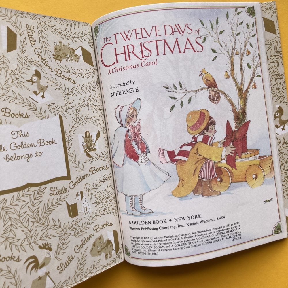 Photo of the Little Golden Book "The Twelve Days of Christmas - A Christmas Carol"