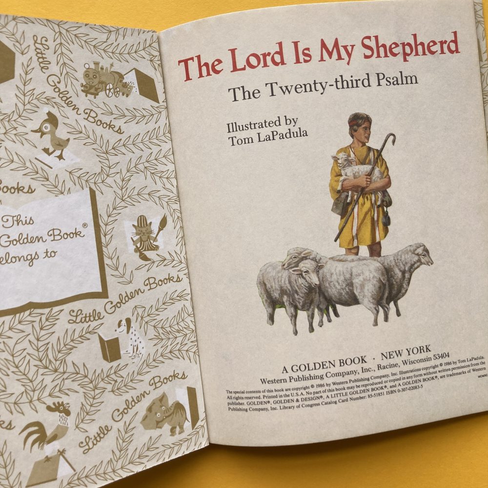 Photo of the Little Golden Book "The Lord Is My Shepherd"