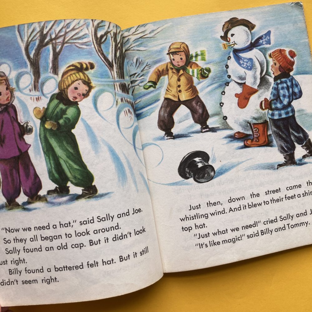 Photo of the vintage Little Golden Book "Frosty The Snow Man"