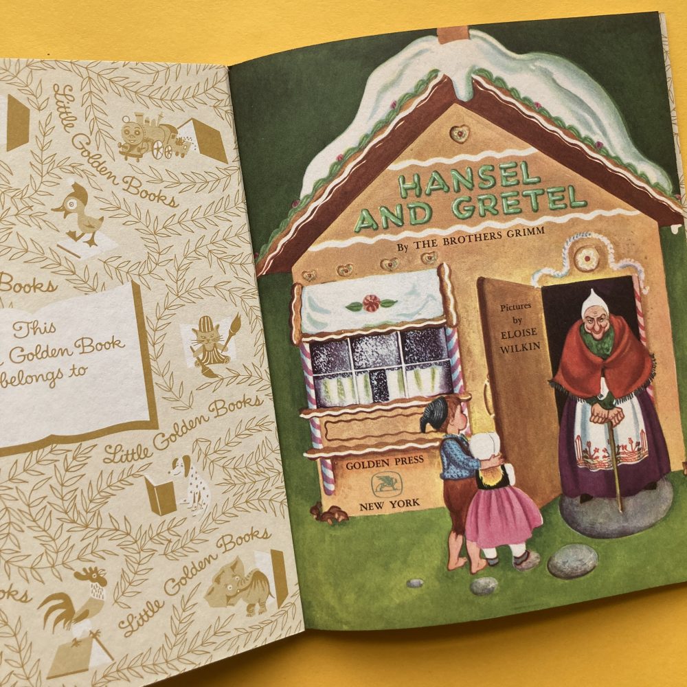 Photo of the vintage Little Golden Book "Hansel and Gretel"