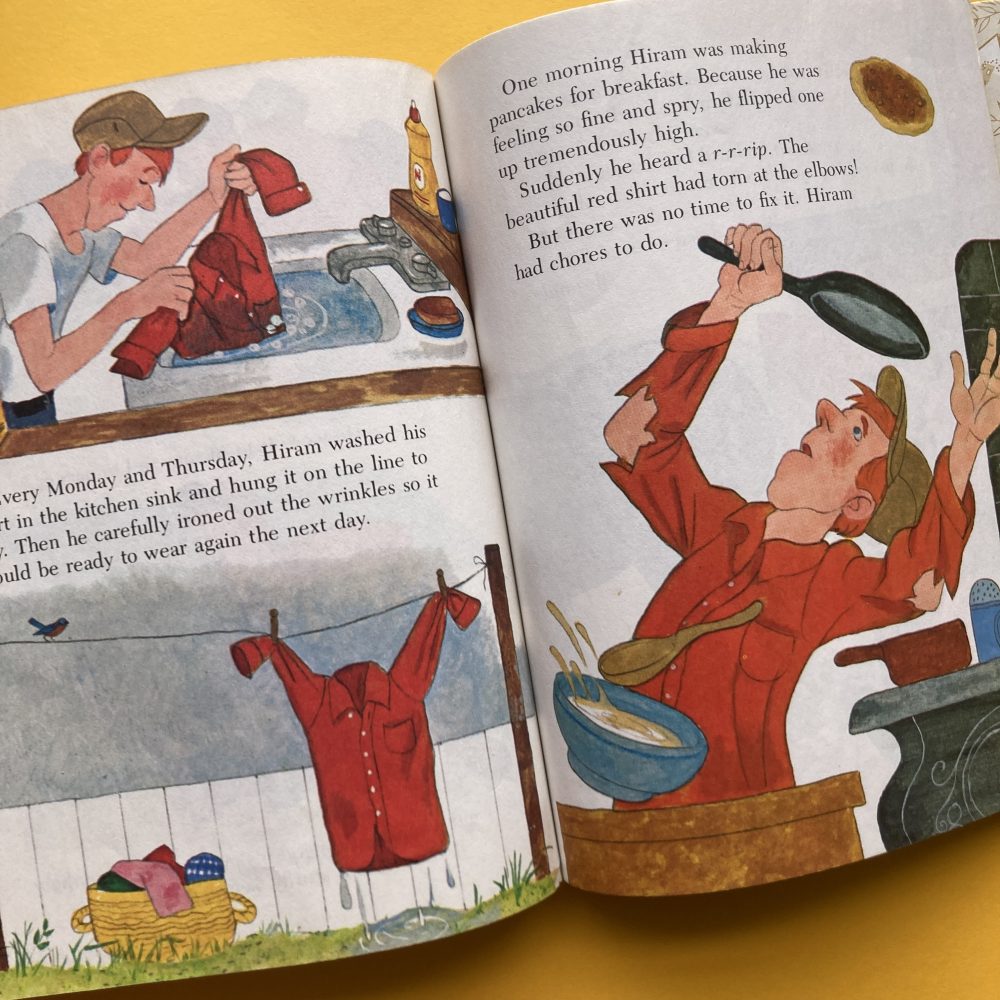 Photo of the vintage Little Golden Book "Hiram's Red Shirt"