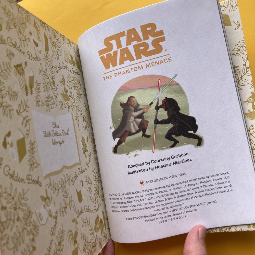 Photo of the Little Golden Book "Star Wars: The Phantom Menace"