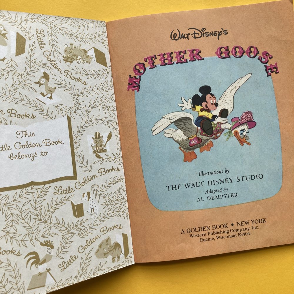 Photo of the vintage Little Golden Book "Walt Disney's Mother Goose"