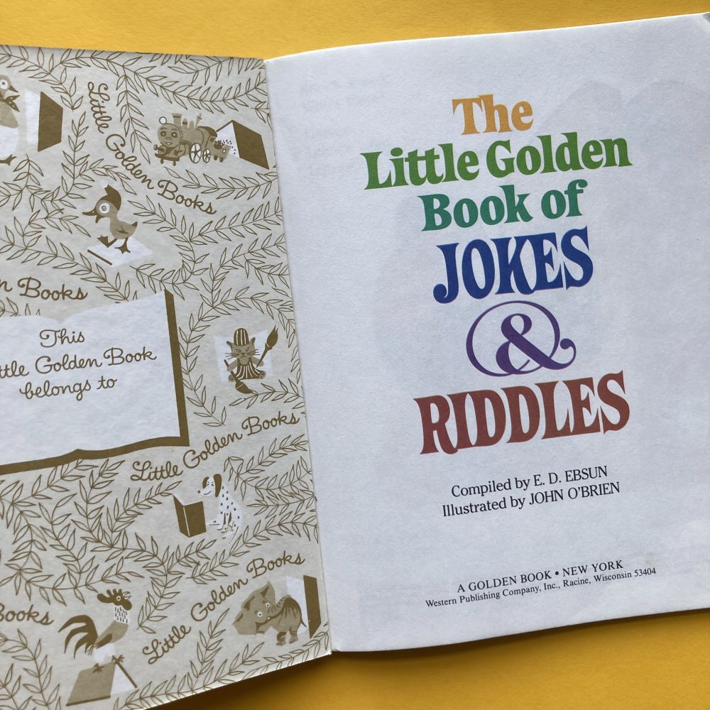 Photo of "The Little Golden Book of Jokes & Riddles"