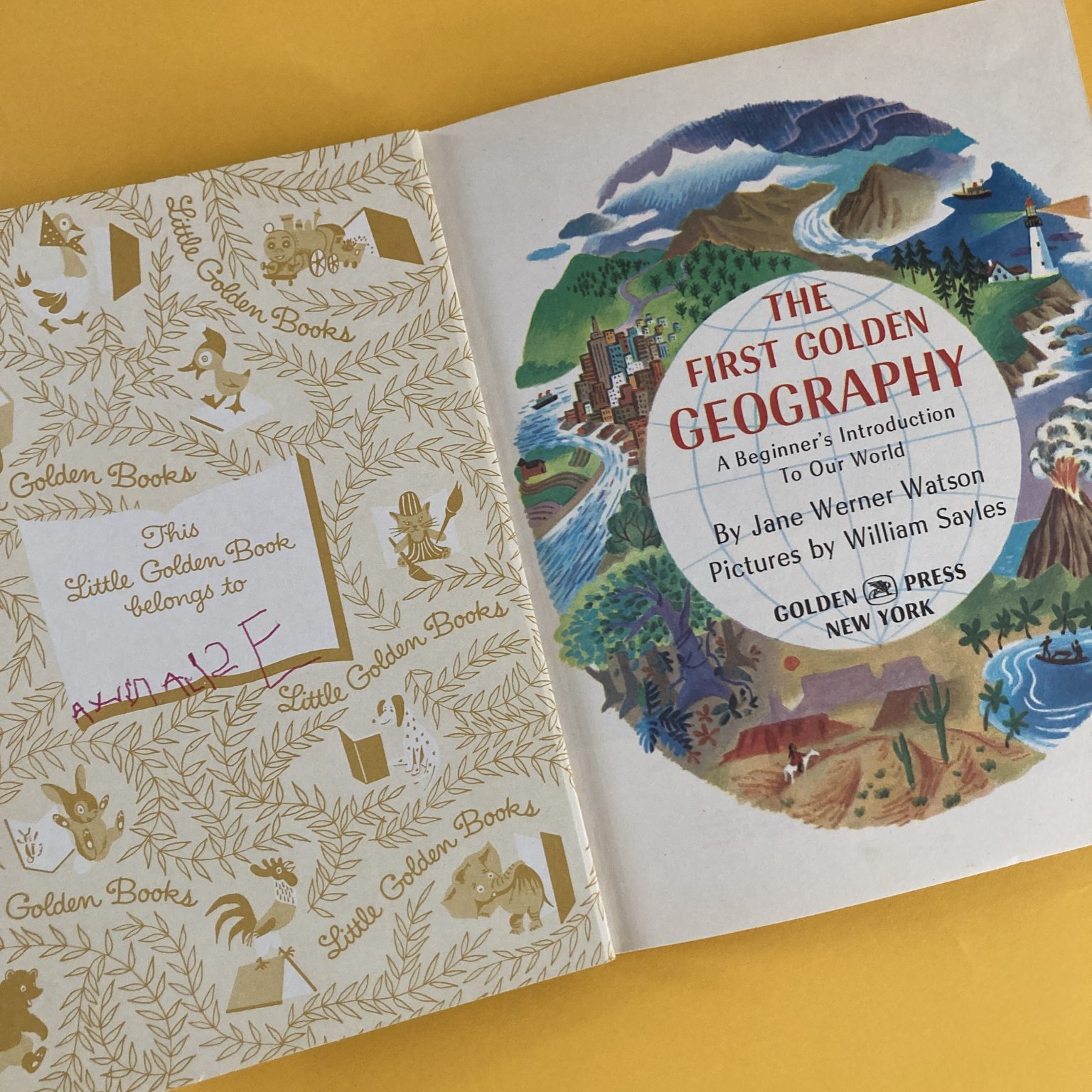 The First Golden Geography, B (2nd), Vintage Little Golden Book, 1955 ...