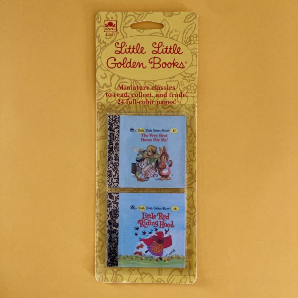 Photo of the vintage Little Little Golden Books "The Very Best Home For Me!" and "Little Red Riding Hood"