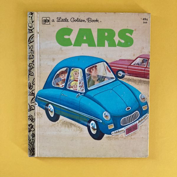 Photo of the vintage Little Golden Book "Cars"