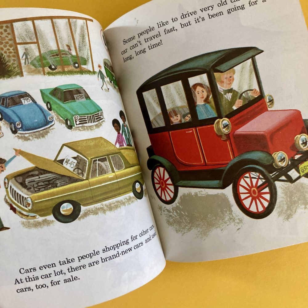 Photo of the vintage Little Golden Book "Cars"