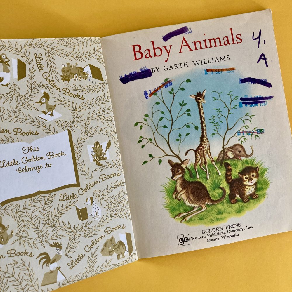 Photo of the vintage Little Golden Book "Baby Animals"