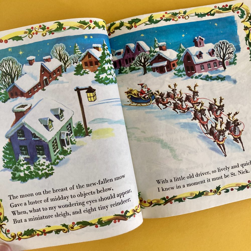 Photo of the vintage Little Golden Book "The Night Before Christmas"