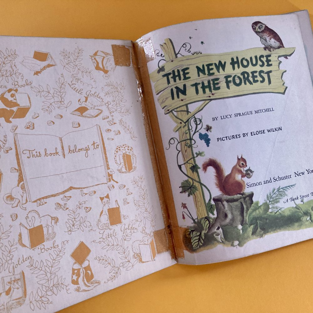 Photo of the vintage Little Golden Book "The New House in the Forest"