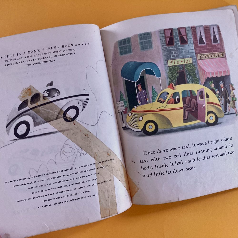 Photo of the vintage Little Golden Book "The Taxi That Hurried"