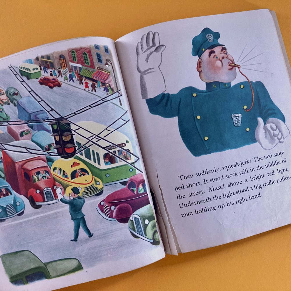 Photo of the vintage Little Golden Book "The Taxi That Hurried"
