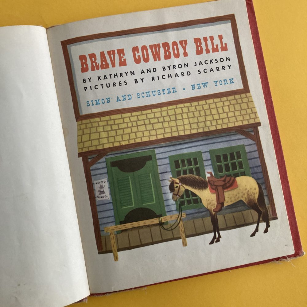 photo of the vintage little golden book "brave cowboy bill"