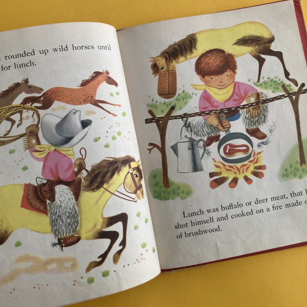 photo of the vintage little golden book "brave cowboy bill"